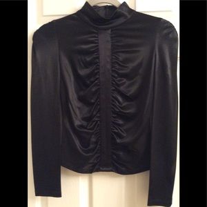 Jill Stuart Black Top with Gathered Center